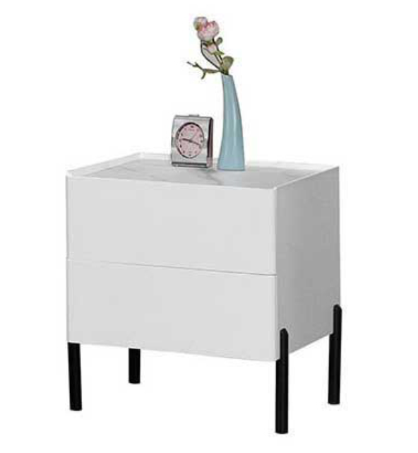 馬黑蘭白色岩板床頭櫃