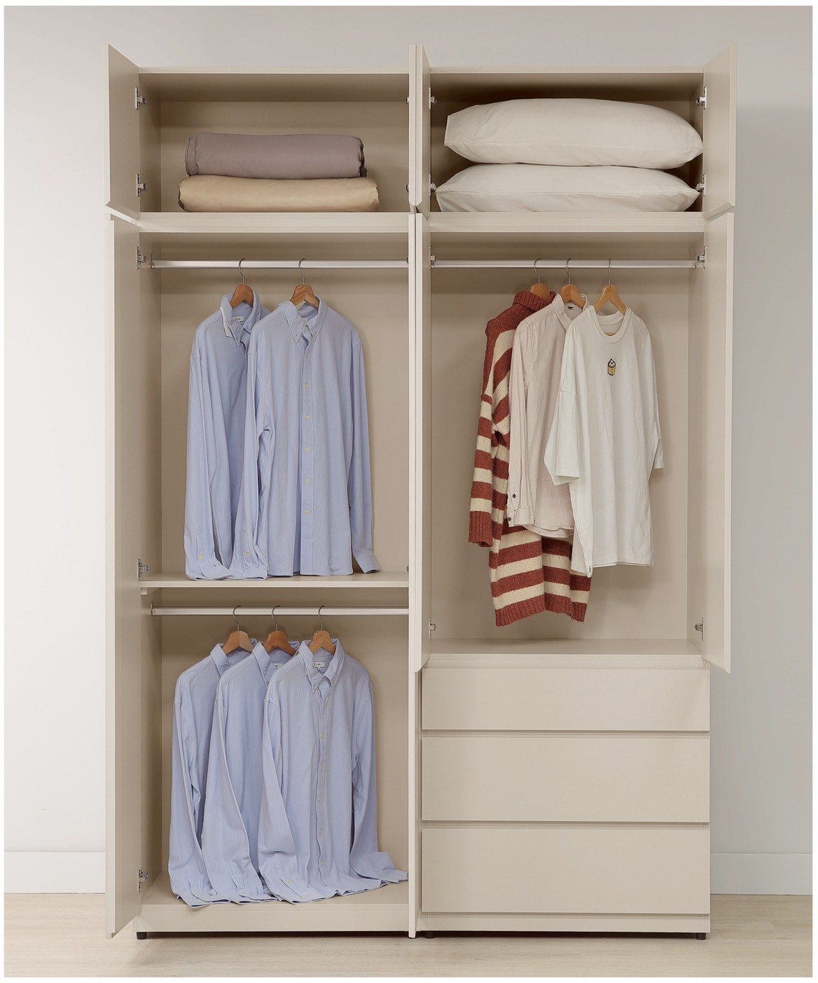 奶油風2.6尺衣櫃